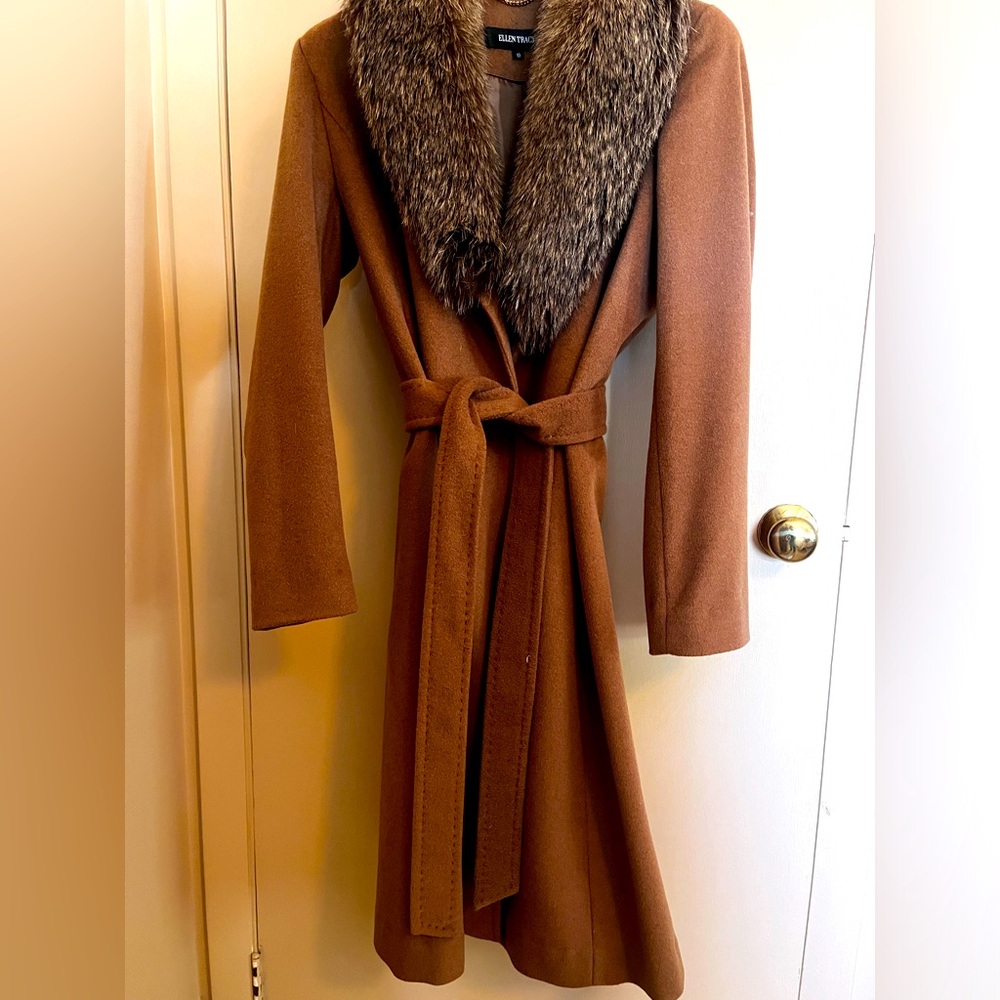 Camel wrap coat